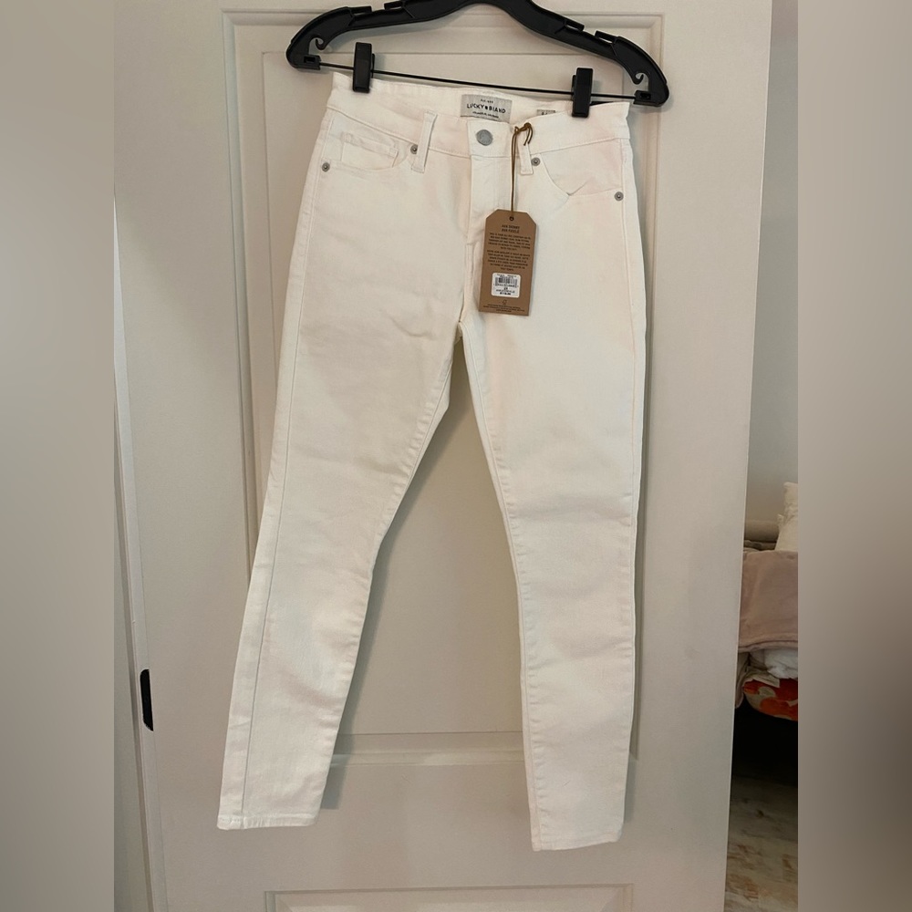 NWT Lucky Brand White Denim Jeans // size 25